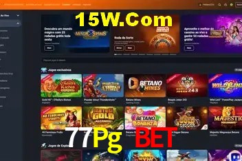 Interface moderna da plataforma 77Pg Bet